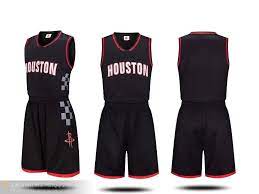 Custom dye subliminated basketball jerseys and shorts. Men S Houston Rockets Black Jersey Uniforms Cheap Basketball Kits Houston Basketball Best Basketball Shoes Womens Basketball
