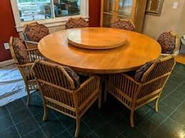 This lazy susan is an excellent accessory for your dining table. X Large Vintage Heavy Round Wooden Dining Table With Lazy Susan Ebay