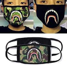 Pin By J Perugachi On Ok Bape Shark Black Face Mask Shark