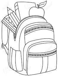 For boys and girls, kids and adults, teenagers and toddlers, preschoolers and older kids at school. Outlined School Backpack Vector Illustration Coloring Page Royalty Free Cliparts Vectors And Stock Illustration Image 42777800