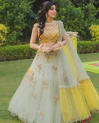 Lemon green colour combination dresses. Our Most Favorite Mehndi Outfit Color Combinations For Brides Shaadisaga