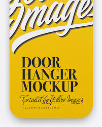 Download Door Hanger Mockup In Stationery Mockups On Yellow Images Object Mockups Yellowimages Mockups