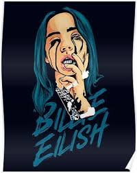 Black And White Billie Eilish Poster Billie Eilish Poster Billie Billie Eilish Drawings