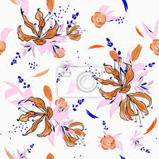 Maybe you would like to learn more about one of these? Beautiful Blooming Pastel Floral Pattern In The Many Kind Of Fototapete Fototapeten Gemalt Tile Farbe Myloview De