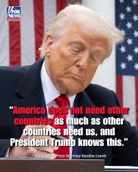 SPINE OF STEEL': White House Karoline Leavitt says “countries are falling  over themselves” to negotiate with the US, warns China against doubling  down against American workers because Donald J. Trump “will not