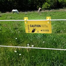 Electric fences allow you to keep animals like dogs or cattle in an enclosed space. Electric Fence Warning Signs 3 Pack Ramm Horse Fencing Stalls