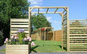 The curved lattice wooden garden arch will create a beautiful feature in the garden and a stunning focal point, with the lattice work on either side of the arch it is perfect for a variety of climbing plants. Urban Wooden Garden Arch Urbga Gardenlines