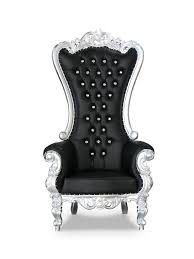 Shop Single Throne Chairs 72 Takhta Throne Silver Black Chiseled Perfections Thrown Chair White Furniture Living Room Chair