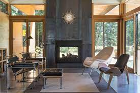 From traditional gas log fires and freestanding slow combustion wood heaters to gas and wood fireplaces for more contemporary designs to suit modern homes. Photo 4 Of 8 In Lot 6 By Prentiss Balance Wickline Architects Modern Cabin Indoor Outdoor Fireplace Indoor Outdoor Fireplaces