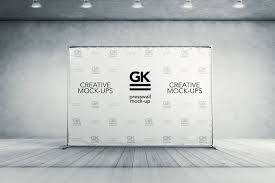 Check Out This Behance Project 3d Press Wall Banner Mock Up Https Www Behance Net Gallery 33024803 3d Pres Wall Banner Branding Mockups Backdrop Design
