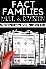 Fact Family Worksheets Multiplication And Division 3rd Grade Fact Family Worksheet Family Worksheet Elementary Math Lessons