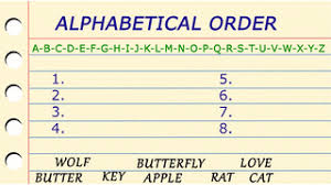 Alphabetize lists, last names, friends, videos, movies, . Alphabetical Order