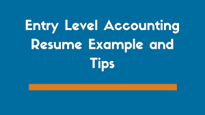 Entry Level Accountant Resume Example and 5 Tips for Writing One ...