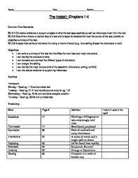 The Hobbit Novel Guide Chapters 1 4 By College Bound Ela Tpt