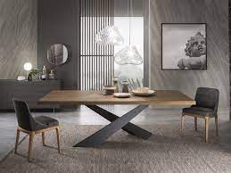 Rechteckiger Esstisch Aus Holz Tavolo Da Pranzo Moderno Arredamento Sala Da Pranzo E Salotto Tavoli Da Pranzo