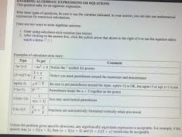 Free algebra 2 worksheets created with infinite algebra 2. Solved Algebraic Expressions Or Equations This Question Asks Chegg Com