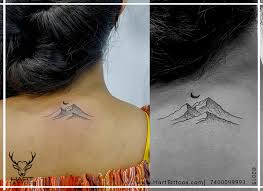 Learn more about tattooing this space and what can be done to better the experience. Mountain Tattoo Neck Girl Neck Tattoo Designs For Girls Back Of Neck Tattoo Tattoos