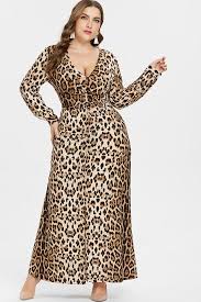 Plus Size Queen Leopard Print V Neck Maxi Dress Description Silhouette A Line Waistline Empire Plus Size Maxi Dresses Ankle Length Dress Casual Leopard Dress