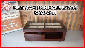 Walaupun memiliki fungsi yang cuku sederhana namun ternyata aquarium juga bisa digunakan untuk menghias ruangan. Meja Tamu Minimalis Kayu Jati Mebel Jepara Murah Youtube