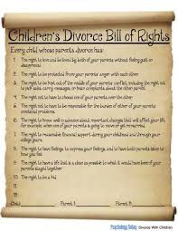 Children S Divorce Bill Of Rights Another Tool Counseling Kids Coping With Divorce Divorce And Kids
