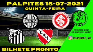 Acess conditions for all members who purchase a ticket, we share the conditions of access to the stadium: Palpites De Futebol 15 07 2021 Olimpia Asuncion X Internacional Bilhete Pronto Rt Palpites Youtube
