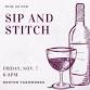 Sip and Stitch event in Denton, TX