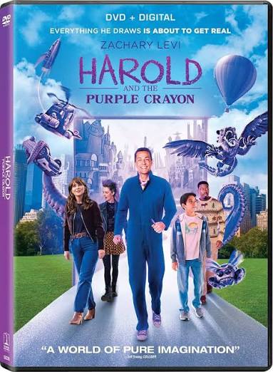 Amazon.com: Harold and the Purple Crayon - DVD + Digital : Zachary Levi,  Lil Rel Howery, Benjamin Bottani, Jemaine Clement, Tanya Reynolds, Alfred  Molina, Zooey Deschanel, Pete Gardner, Camille Guaty, Ravi Patel,