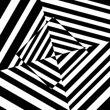 Black And White Optical Illusion Square Falling Square Optical Illusion By Casino Artist Optical Illusions Art Optical Illusions Square Art