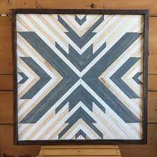 Square Geometric Wood Wall Art Wood Wall Art Wood Art Mural Wall Art