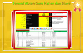 Jun 12, 2016 · download aplikasi daftar hadir guru otomatis format excel terbaru ini merupakan salah referensi yang baik dan benar sesuai harapan anda, bisa digunakan untuk aplikasi, daftar hadir guru, download, microsoft excel, microsoft office dengan demikian file tersebut bisa memenuhi dan mengakhiri pencarian di google. Aplikasi Absensi Daftar Hadir Guru Harian Format Excel Operator Sekolah