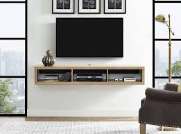 Shallow Wall Mounted Tv Stand For Tvs Up To 60 Martin Furniture Wall Mount Tv Stand Wall Mount Tv Shelf