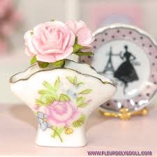 Forever florals, inspired by rachel ashwell and her shabby chic brand. Shabby Chic Porcelain Flowers Vase Miniature Dioramas Dollhouse 1 12