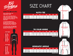 2019 spring collection size chart 100thieves