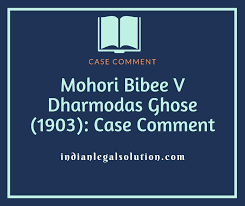 Mohori bibee v dharmodas ghose. Mohori Bibee V Dharmodas Ghose 1903 Case Comment Indian Legal Solution