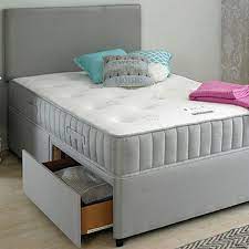 Chelsea Divan Bed With Spring Memory Foam Mattress Luxury Fabric Beds Beds Co Uk The Bed Outlet Divan Bed Leather Bed Frame Memory Mattress