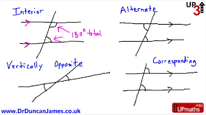 Interior Alternate Vertically Opposite And Corresponding Angle Definitions Youtube