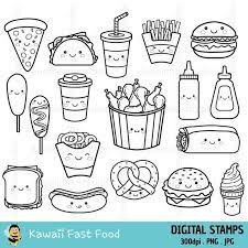 Kawaii Fast Food Clipart Kawaii Fast Food Clipart Cute Fast Food Digital Stamps Cute Fast Food Icons Kawaii Fast Food Coloring Pages In 2021 Food Coloring Pages Digital Stamps Cute Food Drawings
