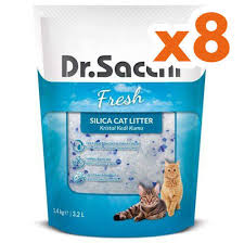Dr Sacchi Dogal Tozsuz Silika Kedi Kumu 3 2 Lt 8 Adet Cok Al Az Ode Kedi Kumlari Kampanyali Kedi Kumlari Kedi Kumlari Dr Sacchi