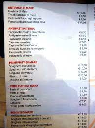 Menu Picture Of Bagno Venezia Lido Di Camaiore Tripadvisor