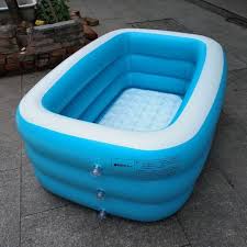 Piscine Gonflable D Impression Rectangulaire Bleue Et Blanche Des Enfants De Menage De 1 3m Trois Couches Taille 130 90 48cm Achat Vente Jeux De Piscine Cdiscount