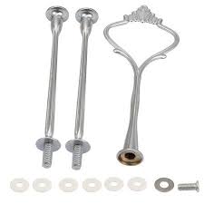 Mosunx Crown 3 Tier Cake Cupcake Plate Stand Handle Hardware Fitting Holder Plate Stands Cake Stand Fittings Cupcake Plate Stand