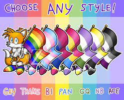 SEGA Sonic the Hedgehog Tails LGBT Pride Flag Vinyl Stickers - Etsy