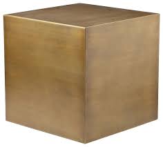 It is also a nice stand as printer stand. In Stock Cube End Table In Brushed Brass Contemporary Side Tables And End Tables By Advanced Interior Designs Houzz
