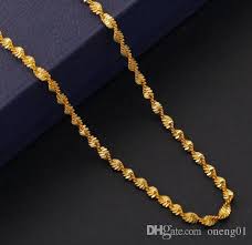 They enhance one's overall personality. 2021 Fashion Plated 18k Real Gold Necklace Women And Men Wave Shaped Chain Necklace Charm Twisted Clavicle Chain Jewelry From Oneng01 0 63 Dhgate Com