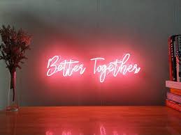 amazon com better together custom dimmable led neon signs for wall decor customization options color size neon sign bedroom neon signs neon lights bedroom