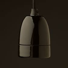 Waterproof porcelain lamp by zangra. Black Porcelain Lamp Holder Edison E40