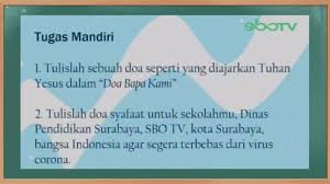 Maybe you would like to learn more about one of these? Jawaban Soal Sbo Tv Kelas 1 2 3 4 5 6 Sd 14 Oktober 2020 Jawaban Tugas Lengkap Sbo Tv Sd Kelas 1 6 Halaman All Tribun Pontianak