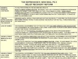 The Depressions New Deal Relief Recovery Reform Banking