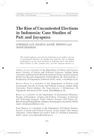 Pasalnya warga mensinyalir banyak panti pijat di jalan raya bogor yang. Pdf The Rise Of Uncontested Elections In Indonesia Case Studies Of Pati And Jayapura