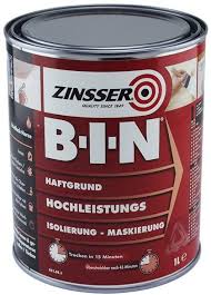 These products essentially seal off the existing wall surface, covering the wallpaper glue and providing you with a smoothly paintable surface. Zinsser B I N Super Insulated Primer Primer 1 Litre Tin Amazon De Baumarkt